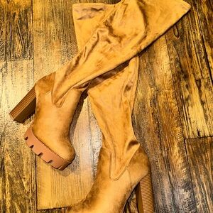 Elegant Tan Over-the-Knee Boots